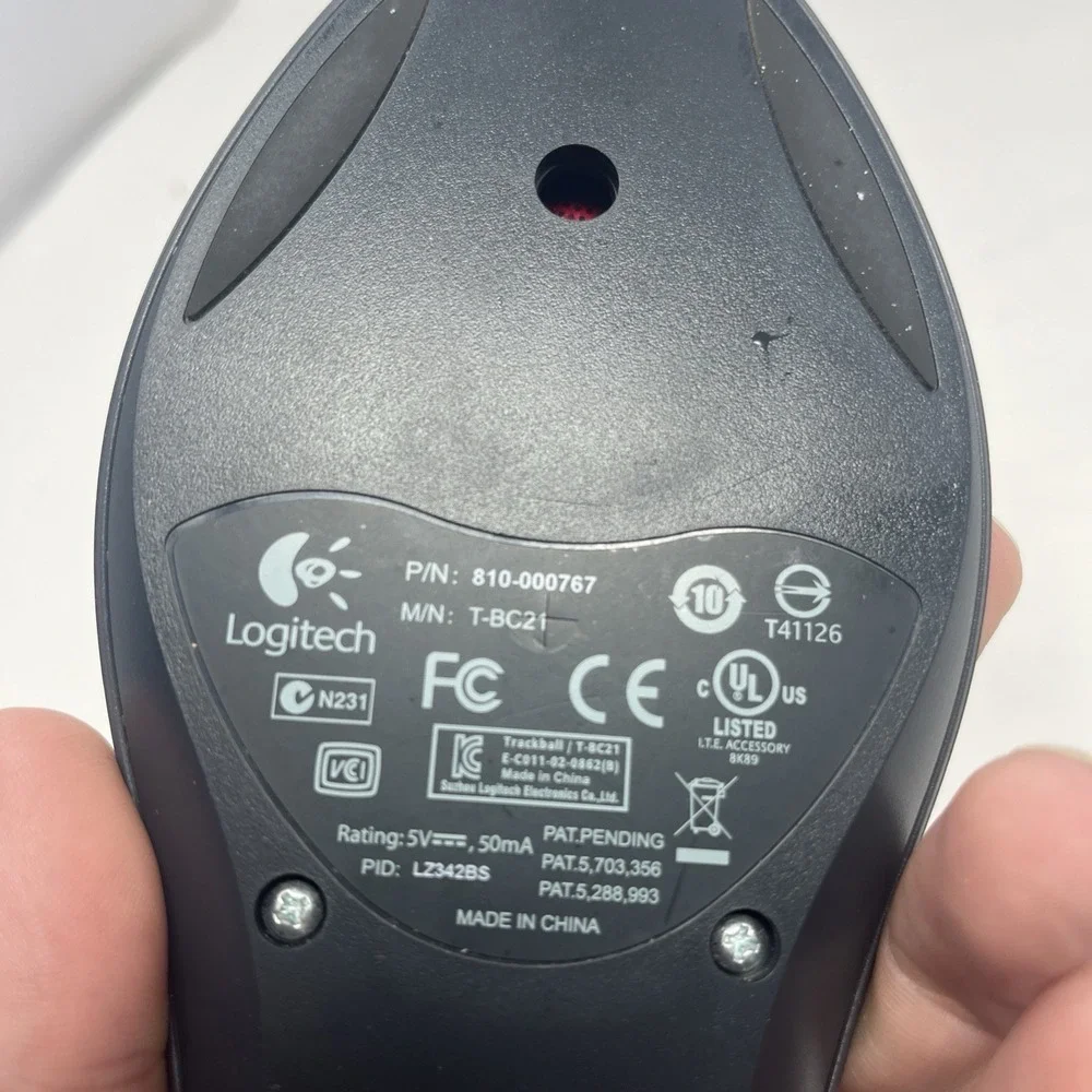 Logitech T-BC21 Trackman Marble Mouse Silver USB Optical Trackball Tested